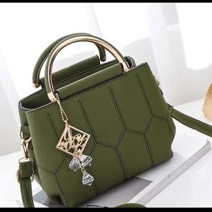 Green Satchel Purse